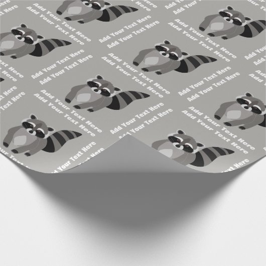 Kleiner Raccoon-Gauner-personalisierte Geschenkpapier (Ecke)