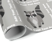 Kleiner Raccoon-Gauner-personalisierte Geschenkpapier (Rolleneckpunkt)