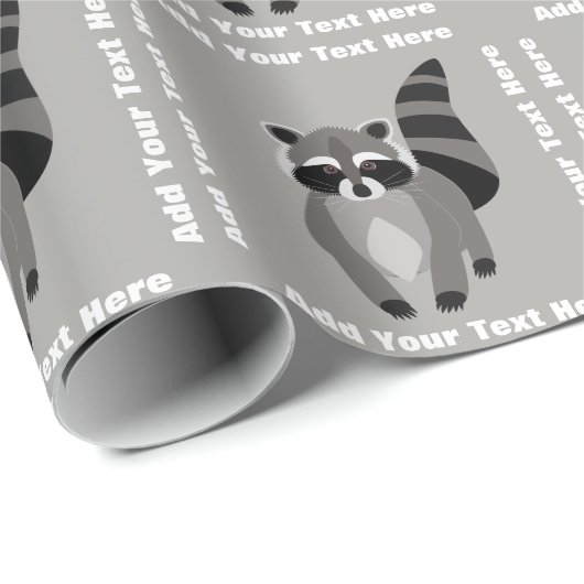 Kleiner Raccoon-Gauner-personalisierte Geschenkpapier (Rolleneckpunkt)