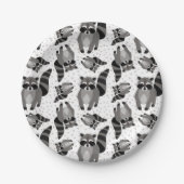 Kleiner Raccoon Rascal kommt zum Abendessen Pappteller (Vorderseite)