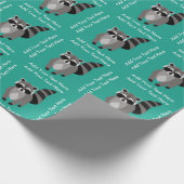 Kleiner Raccoon Rascal Personalisierte Farbe Geschenkpapier (Ecke)