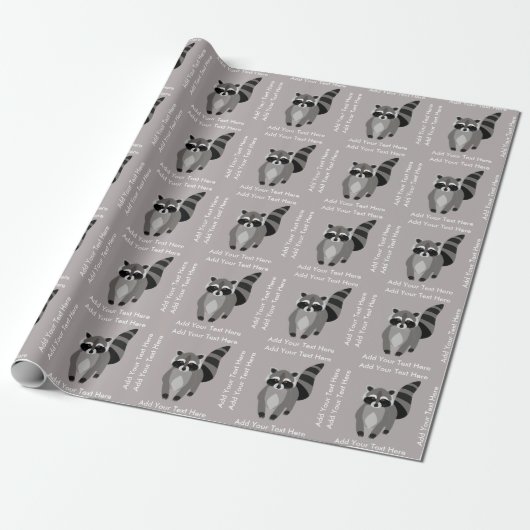 Kleiner Raccoon Rascal Personalisierte Farbe Geschenkpapier (Ungerollt)