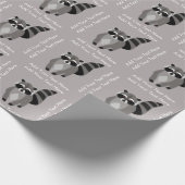 Kleiner Raccoon Rascal Personalisierte Farbe Geschenkpapier (Ecke)