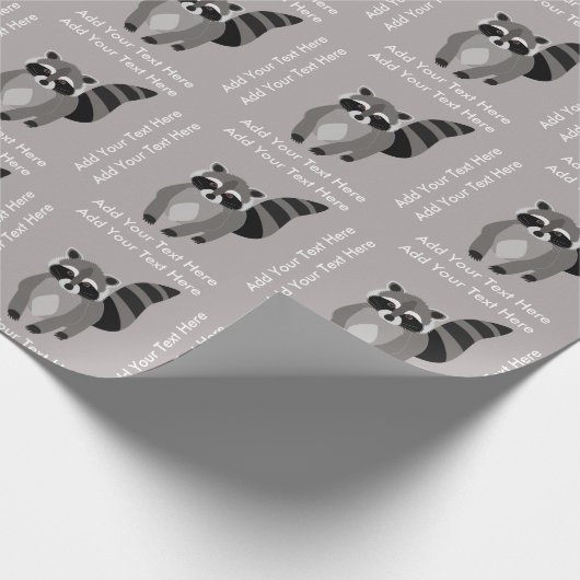 Kleiner Raccoon Rascal Personalisierte Farbe Geschenkpapier (Ecke)