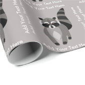 Kleiner Raccoon Rascal Personalisierte Farbe Geschenkpapier (Rolleneckpunkt)