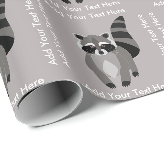 Kleiner Raccoon Rascal Personalisierte Farbe Geschenkpapier (Rolleneckpunkt)