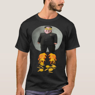 Kleiner Raketenmann Kim Jong Moon Un Bitcoin Parod T-Shirt
