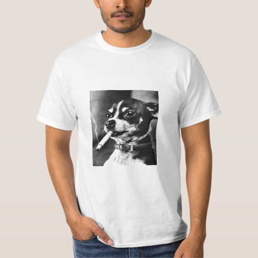Kleiner rauchender Hund T-Shirt (Vorderseite)