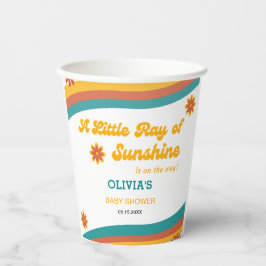 Kleiner Ray an der neutralen Baby-Dusche des Sonne Pappbecher