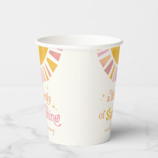 Kleiner Ray aus Sonnenschein Baby-Duschpapier-Cup Pappbecher (Rechts)