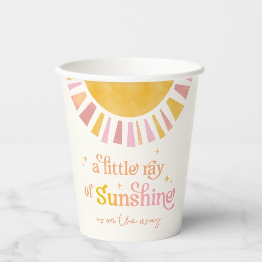 Kleiner Ray aus Sonnenschein Baby-Duschpapier-Cup Pappbecher (Vorderseite)