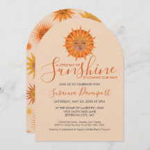 Kleiner Ray der Sonnenschein-Watercolor-Babydusche