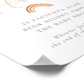 Kleiner Ray der Sunshine Baby Shower Pacifier Jagd Poster (Ecke)