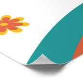 Kleiner Ray der Sunshine Retro Baby Dusche Willkom Poster (Ecke)