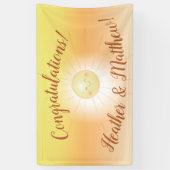 Kleiner Ray mit Sonnenschein-Baby-Dusche Banner (Vertikal)
