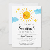 Kleiner Ray mit Sonnenschein-Baby-Dusche Einladung (Vorderseite)