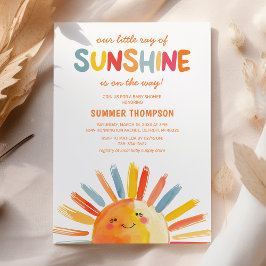 Kleiner Ray mit Sonnenschein-Baby-Dusche Einladung