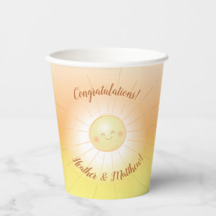 Kleiner Ray mit Sonnenschein-Baby-Dusche Pappbecher