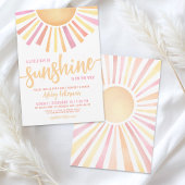 Kleiner Ray mit Sonnenschein-Boho-Babydusche Einladung
