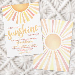 Kleiner Ray mit Sonnenschein-Boho-Babydusche Einladung