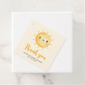 Kleiner Ray of Sunshine Baby Shower Square Geschenkanhänger (Beispiel)