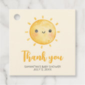 Kleiner Ray of Sunshine Baby Shower Square Geschenkanhänger (Vorderseite)