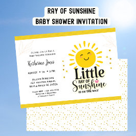 Kleiner Ray of Sunshine Glitzer Babydusche Einladung