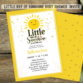 Kleiner Ray of Sunshine Glitzer Babydusche Einladung