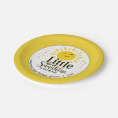 Kleiner Ray of Sunshine Glitzer Babydusche Pappteller (Schrägansicht)