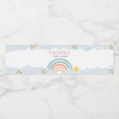 Kleiner Ray-out-Regenbogen-Kinderdusche Wasserflaschenetikett (Einzelnes Label)