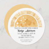 Kleiner Ray Sun Watercolor Babydusche Einladung (Vorne/Hinten)