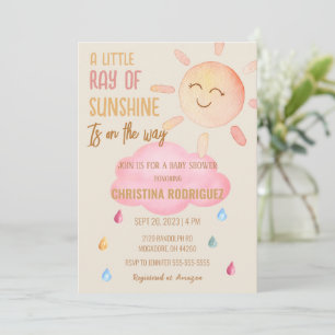 Kleiner Ray von Sonnenschein Boho Sun Babydusche Einladung