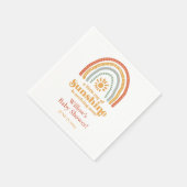 Kleiner Ray von Sunshine Boho Rainbow Baby Shower Serviette (Ecke)