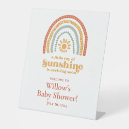 Kleiner Ray von Sunshine Boho Rainbow Baby Shower Sockelschild