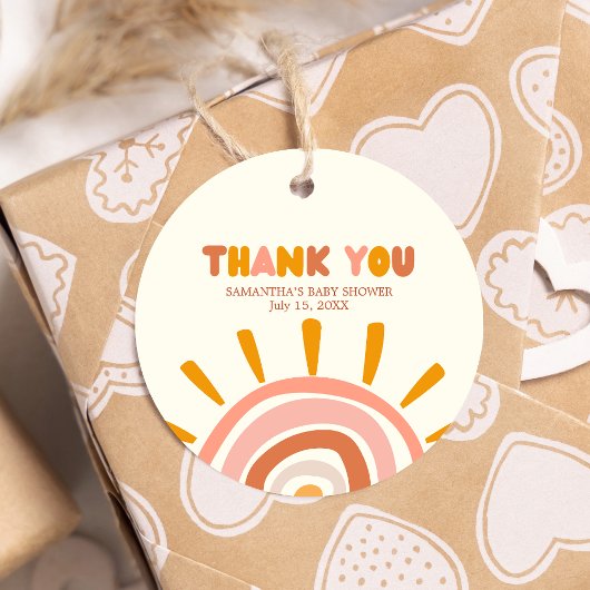 Kleiner Ray von Sunshine Boho Sun Babydusche Runde Geschenkanhänger