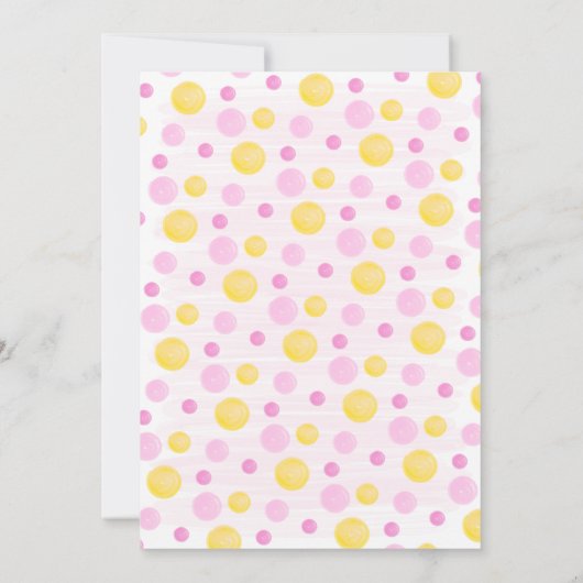 Kleiner Ray von Sunshine Pink Yellow Baby Dusche Einladung (Rückseite)