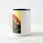 Kleiner Red Mighty Nizz Grizzly Bär Hallo! Zweifarbige Tasse (Vorderseite Links)