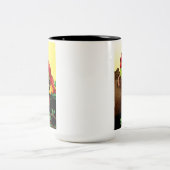 Kleiner Red Mighty Nizz Grizzly Bär Hallo! Zweifarbige Tasse (Mittel)