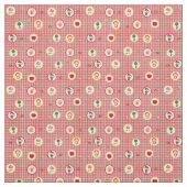 Kleiner Red Riding Hood auf Rot und Weiß Gingham Stoff (Muster)