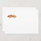 Kleiner Red Roadster Rennwagen Kind 1. Geburtstag Einladung (Vorne/Hinten)