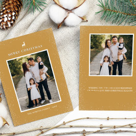 Kleiner Rentier Einfache Schneeflocken Custom 2 Fo Feiertagskarte