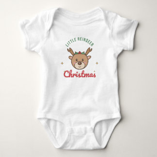 Kleiner Rentiere-Baby-Weihnachts-Body Baby Strampler