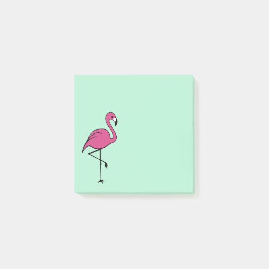 Kleiner Retro Flamingo zu tun List Post it Notes Post-it Klebezettel (Vorderseite)
