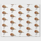 Kleiner Robin Geschenkpapier (Flach)
