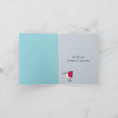 Kleiner Robin grau Danke Notizkarte (Innenseite)