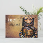 Kleiner Roboter Einladung (Stehend Vorderseite)