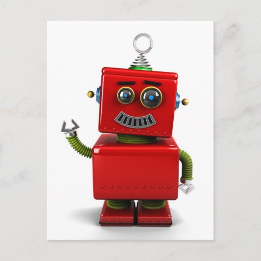 Kleiner Roboter Postkarte (Vorderseite)