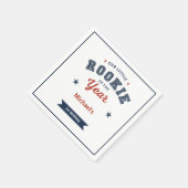 Kleiner Rookie 1. Geburtstag Baseball Serviette (Ecke)