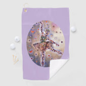 Kleiner rosa Ballerina Niedlicher Tanz Golfhandtuch (Insitu)