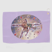 Kleiner rosa Ballerina Niedlicher Tanz Golfhandtuch (Horizontal)